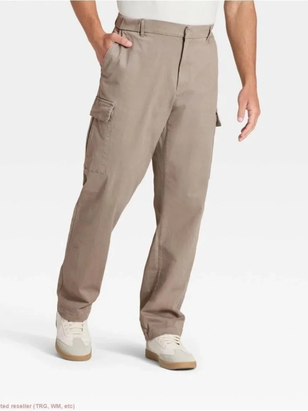 NWT Men's Goodfellow Size Large Vintage Straight Leg Khaki Cargo Pants